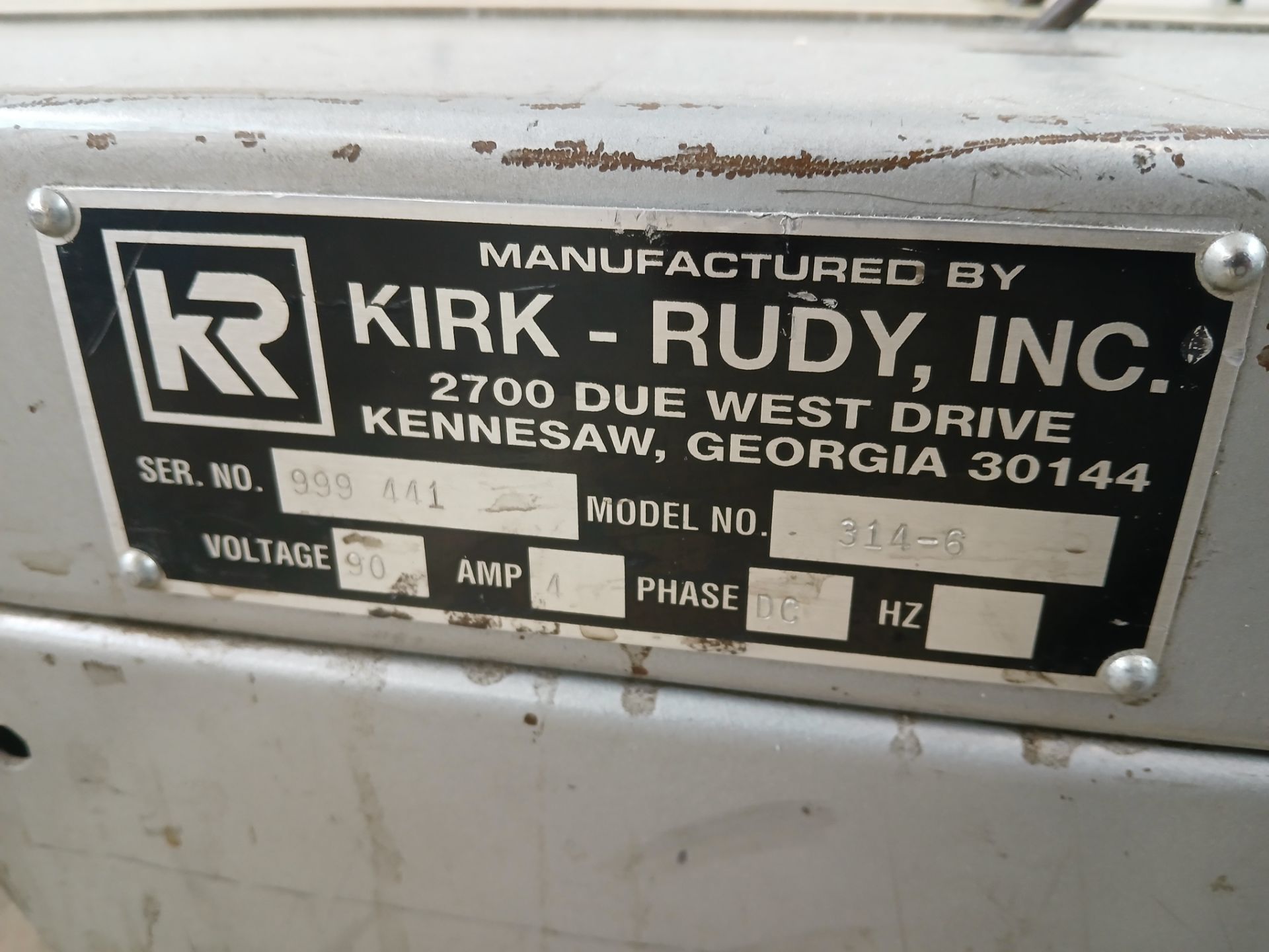 Kirk-Rudy 215V throughfeed jetmail system, Serial Number 9995176 with Dell Dimension 9150 PC control - Image 9 of 9