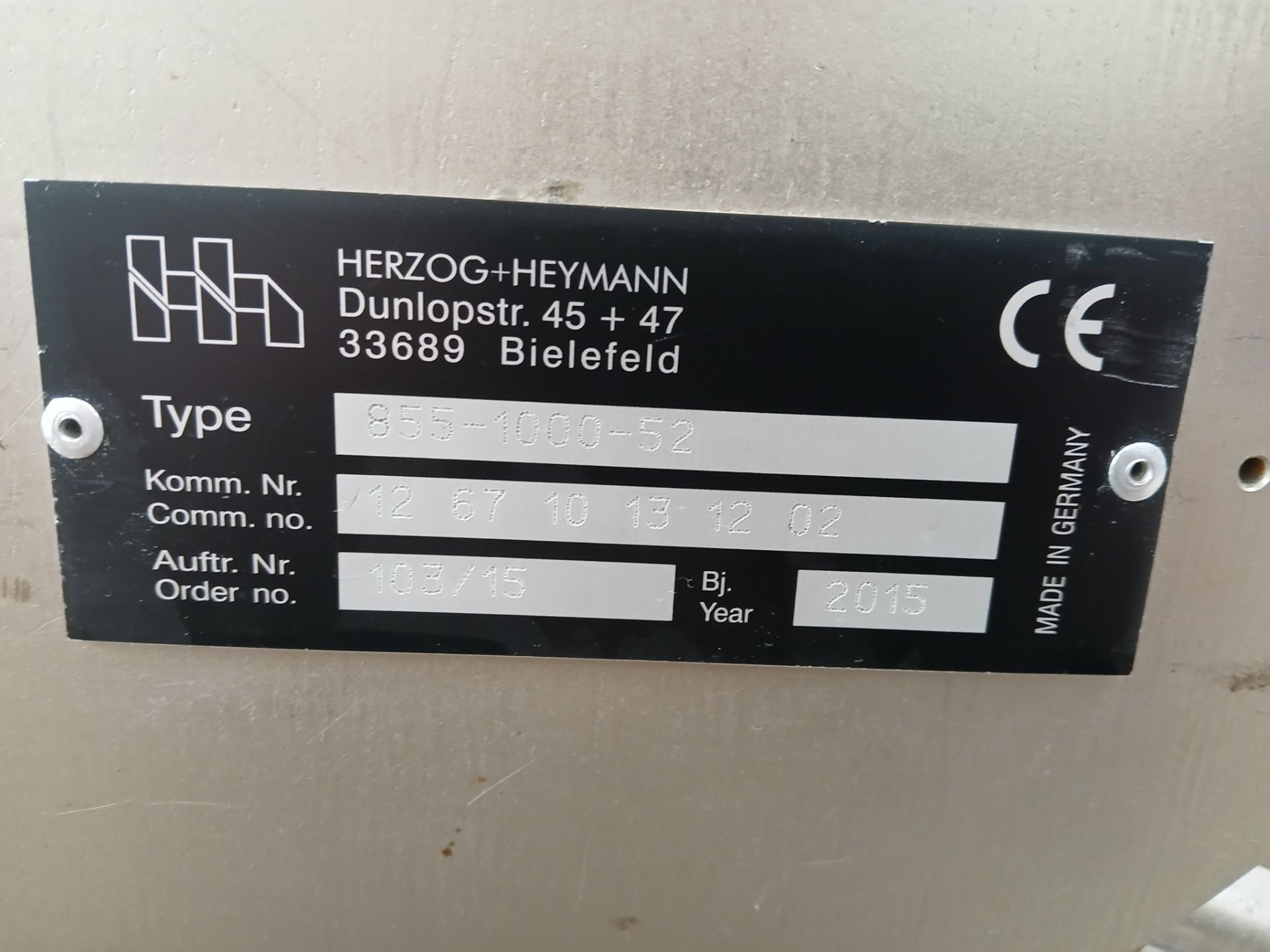 Herzog + Heymann Type 855-1000-52 turning station, 560mm wide (internal) x 1100mm length, manually - Bild 4 aus 5