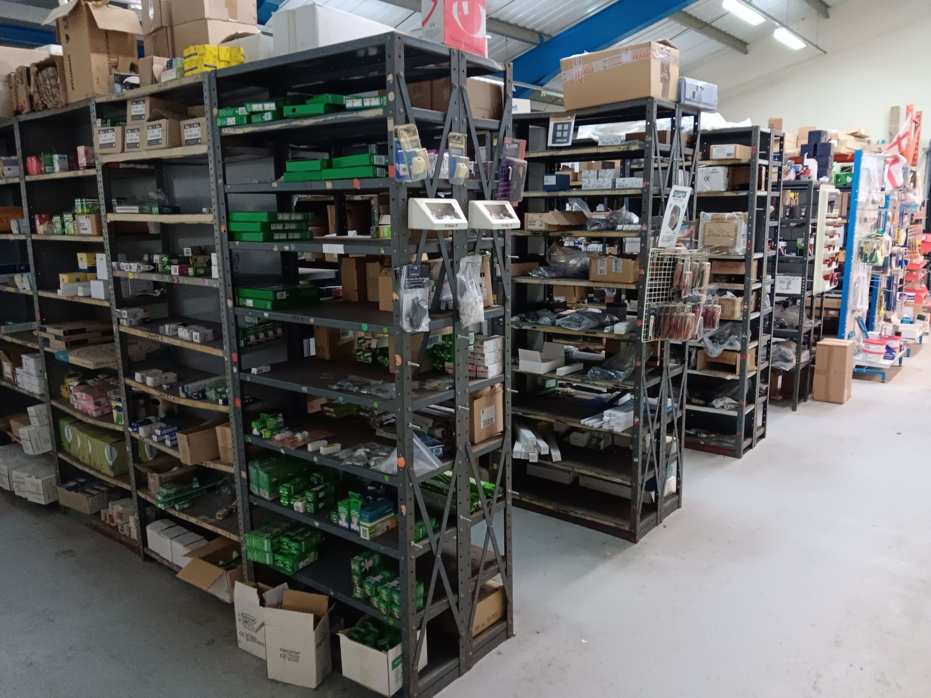 79 x Bays of Assorted Metal Storage Shelving (Not Contents) – Buyer to Dismantle