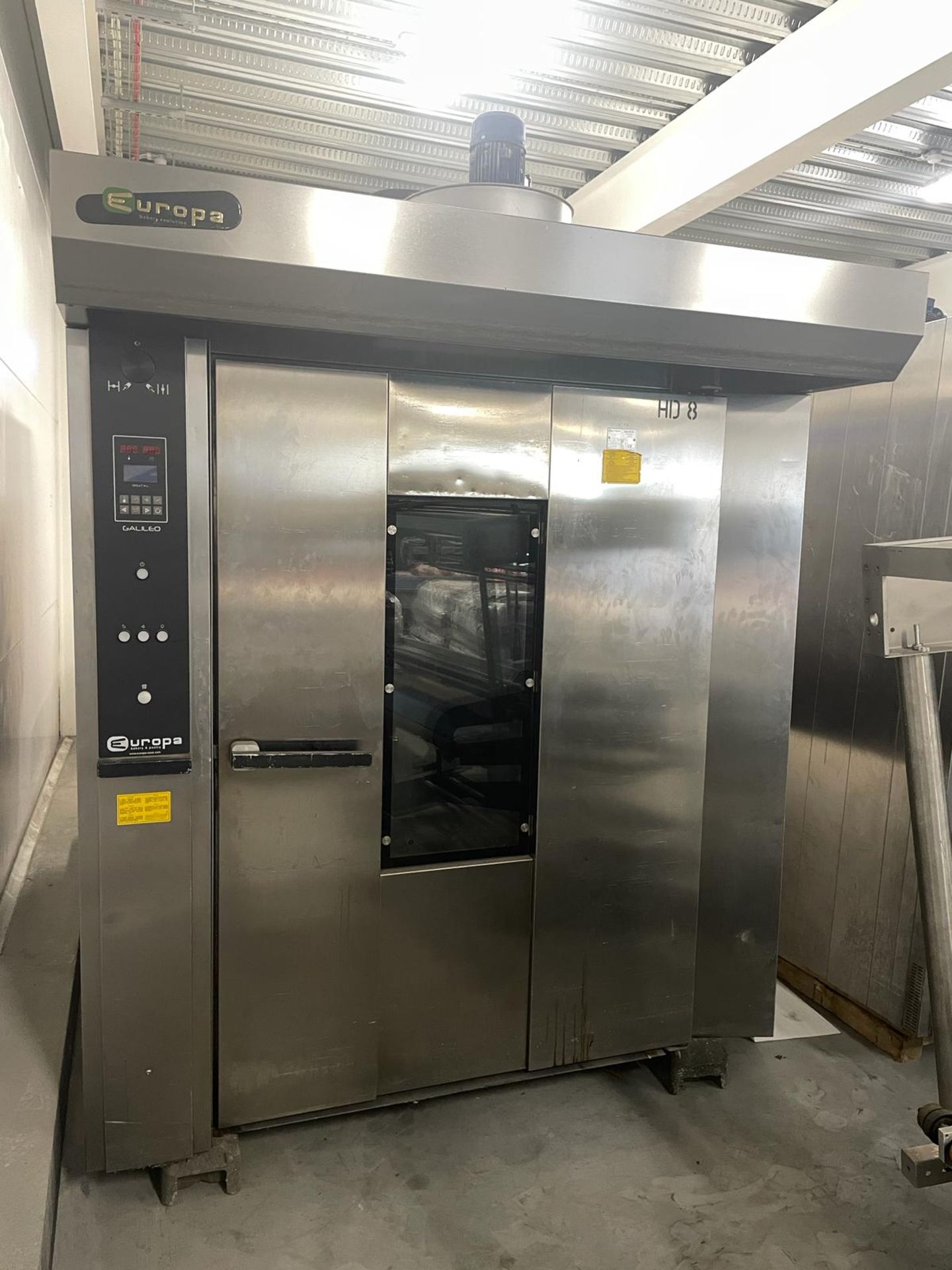 Europa Galileo New 158C Rotary Rack Gas Oven. Racks hang from rotating hook. 2013, Internal 1600 x