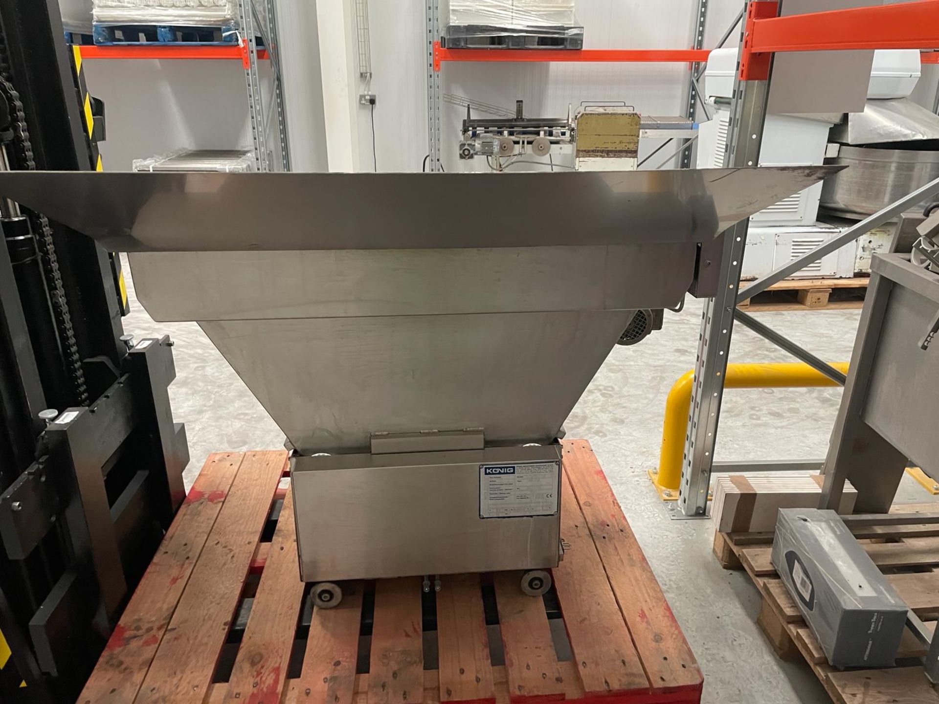 Konig Dough Hopper, Teigtrichter Model TRO 240. YOM 2007. Stainless Steel. 1000 x 800 mm hopper - Image 4 of 7