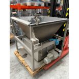 Stainless Steel Dough hopper on frame. SEW Drive. 1000 x 1000 x 900 mm deep. Please note this lot is