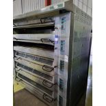 Sveba Dahlen Electric 5 Deck Oven with steam. 1600 x 800 mm deck. Mobile. Each Deck 1580 x 900 x 150