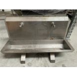 Stainless Steel Sink. Knee operated. Approx. 1100 x 400 x 600 mm with 400mm Back splash. Please note
