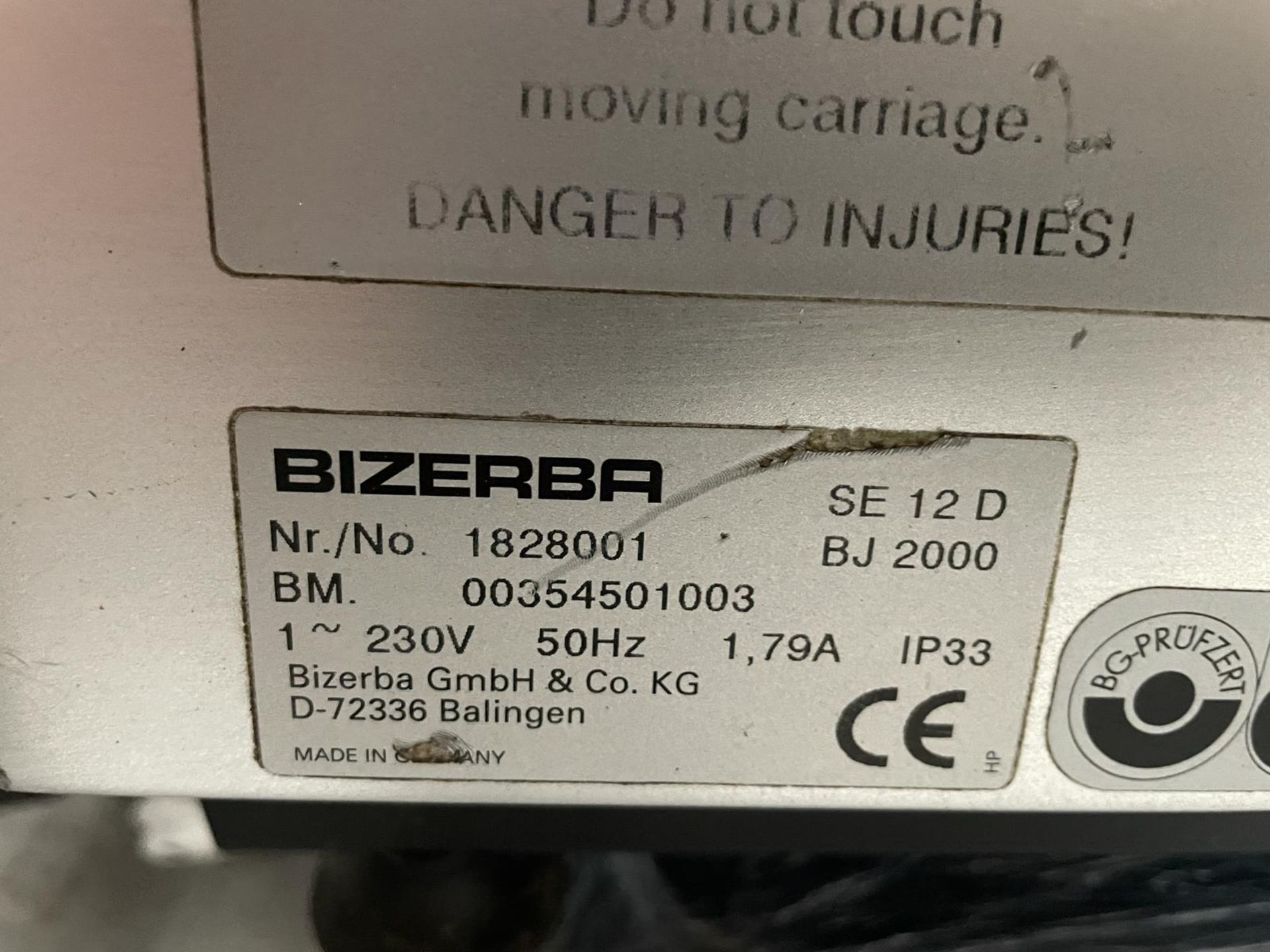 Bizerba SE 12D Meat slicer. Please note this lot is located at Unit 29, Ridge Way, Iver, Bucks, - Image 5 of 11