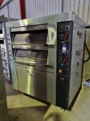 2 Deck Electric Oven with Twin cooling cabinets below with 8 x rack shelves, 1400 x 1600 x 1850