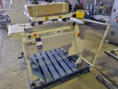 2014 Gasparini L45 L-Bar Sealer. 1600 x 008 x 1200 mm C/W Box of film. Please note this lot is