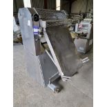 Stainless Steel Pastry Roller no belt with 650mm roller. 1000 x 1000 x 1600 mm. Please note this lot