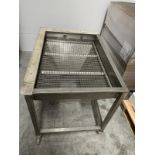 Stainless Steel tapered chute with grid top, potential wash down unit. 1100 x 850 mm. Please note