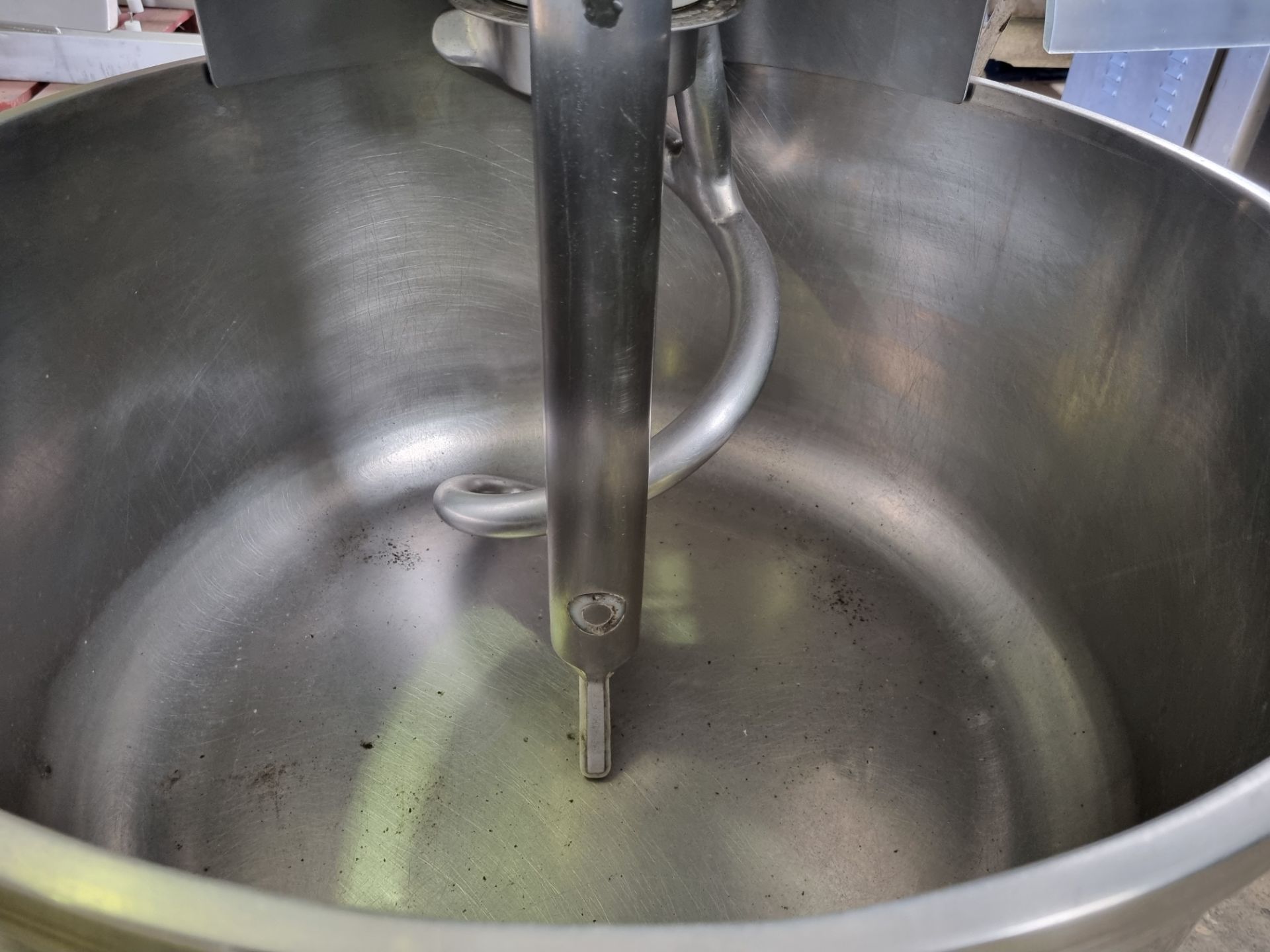 Small spiral mixer supplied by Record Food Equip. Bowl diameter 650 x 300 deep. Stainless Steel 1200 - Image 3 of 4