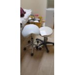 2 x Adjustable mobile operator stools