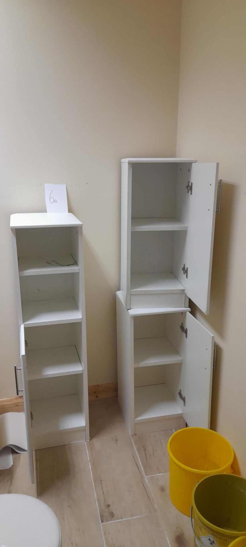 3 x 6 white cabinets - Image 2 of 2