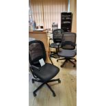 3 x Various mobile office chairs