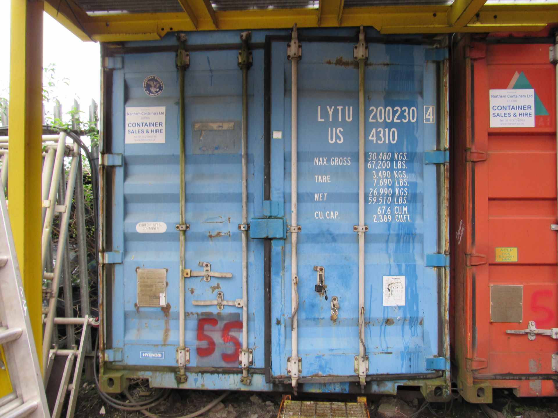 40ft Shipping container (Blue Delayed collection until lot 52 and 53 have been collected - Image 2 of 5