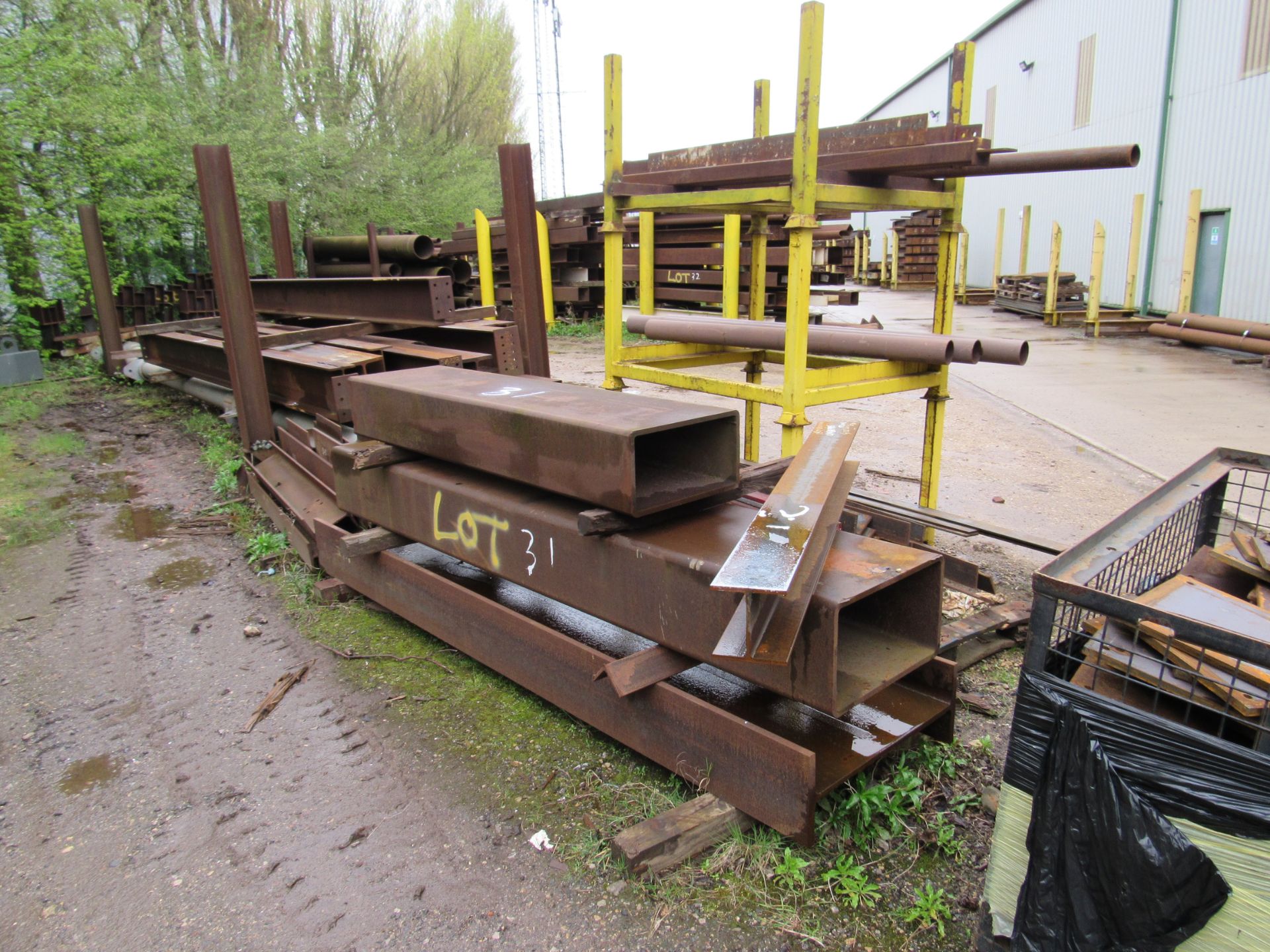 Large quantity of I Beam to bay