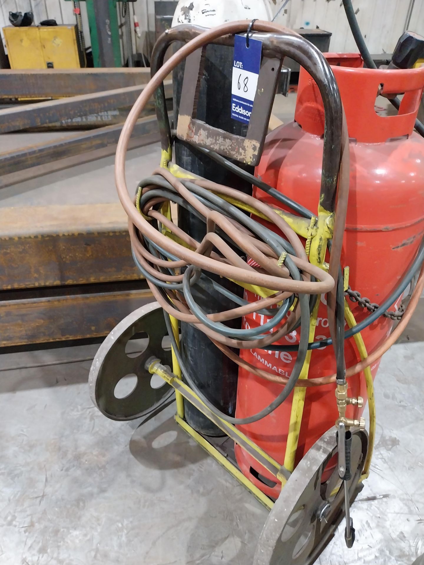 Bottle trolley and Oxy-Acetylene ESAB ST443L-NM-1A torch (bottle not included)