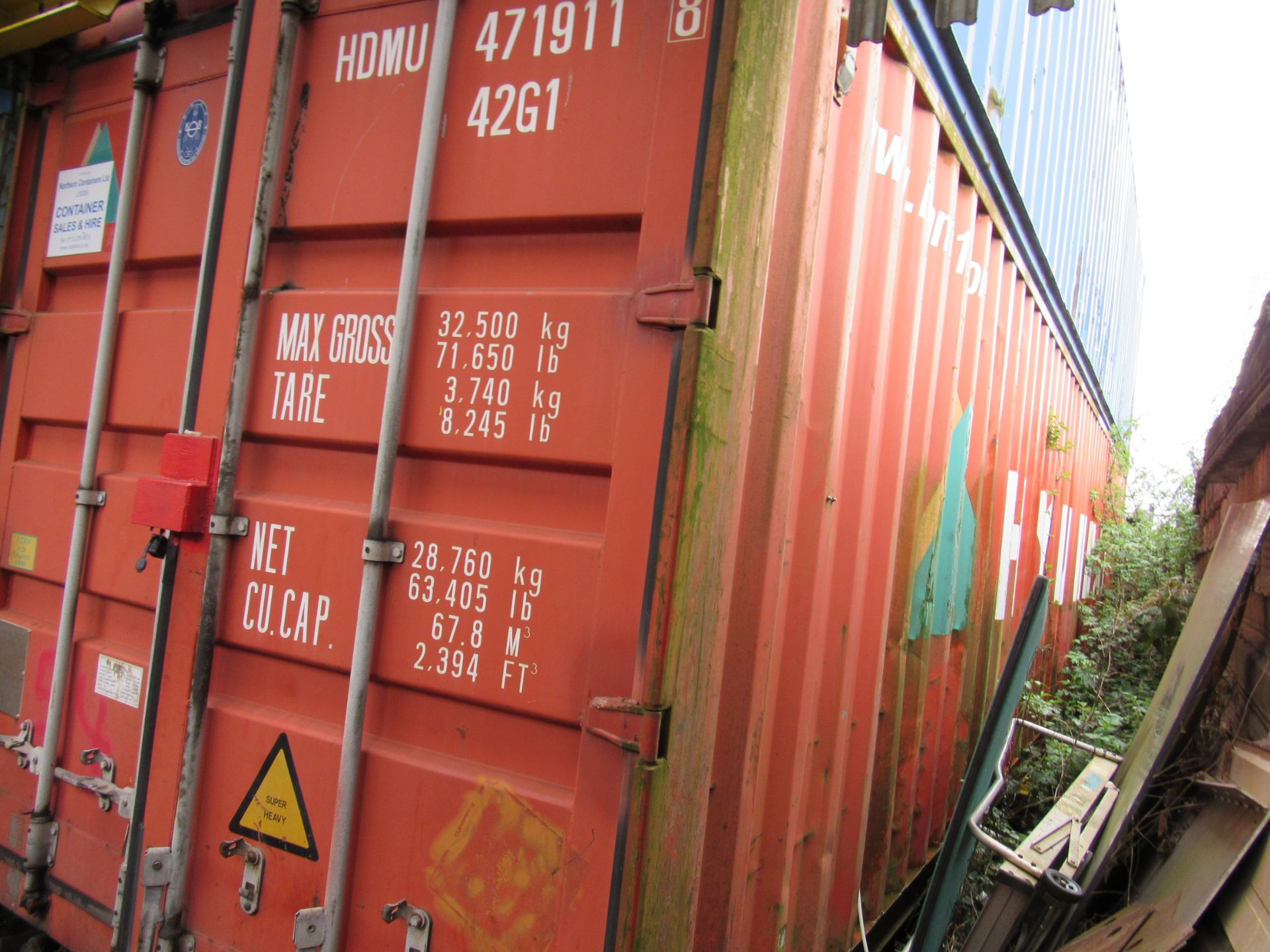 40ft shipping container (Orange) Delayed collection until lot 51 and 53 have been collected - Image 3 of 4