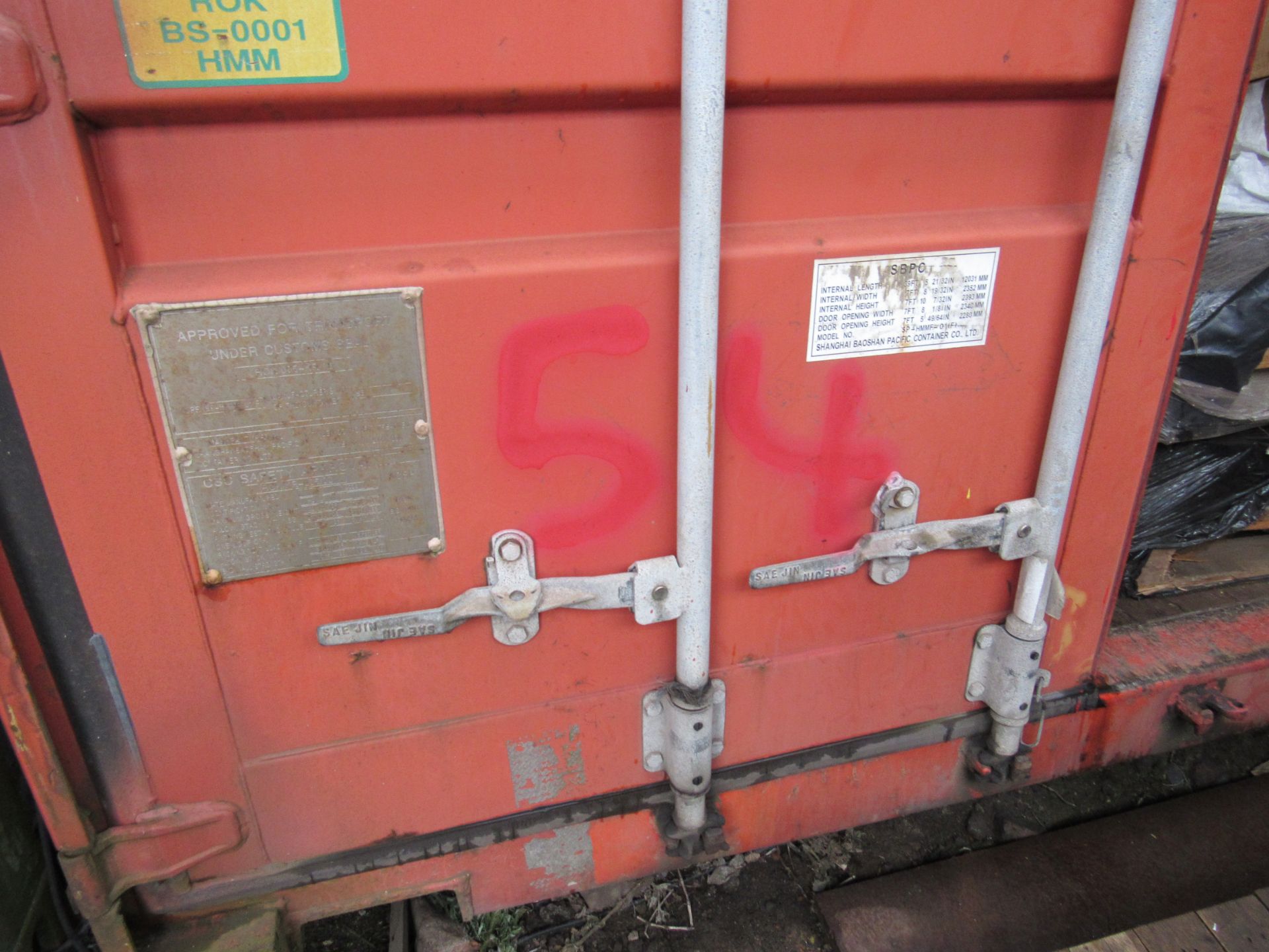 40ft shipping container (Orange) Delayed collection until lot 51 and 53 have been collected - Image 4 of 4