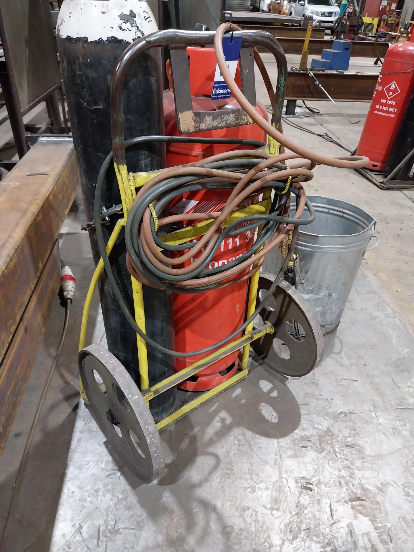 Bottle trolley and Oxy-Acetylene ESAB ST443L-NM-1A torch (bottle not included) - Image 3 of 3