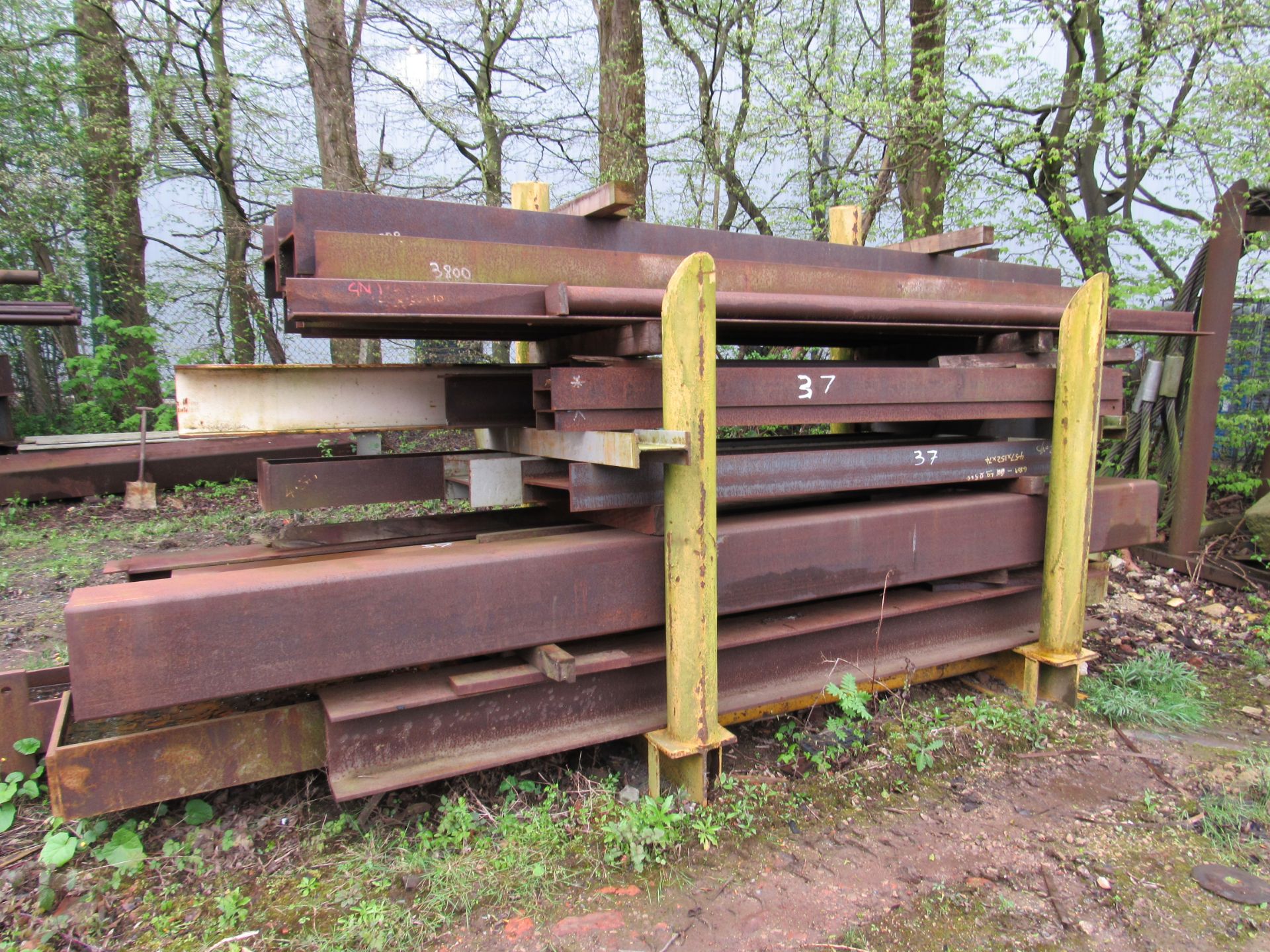 Quantity of I Beams and box section to stillage