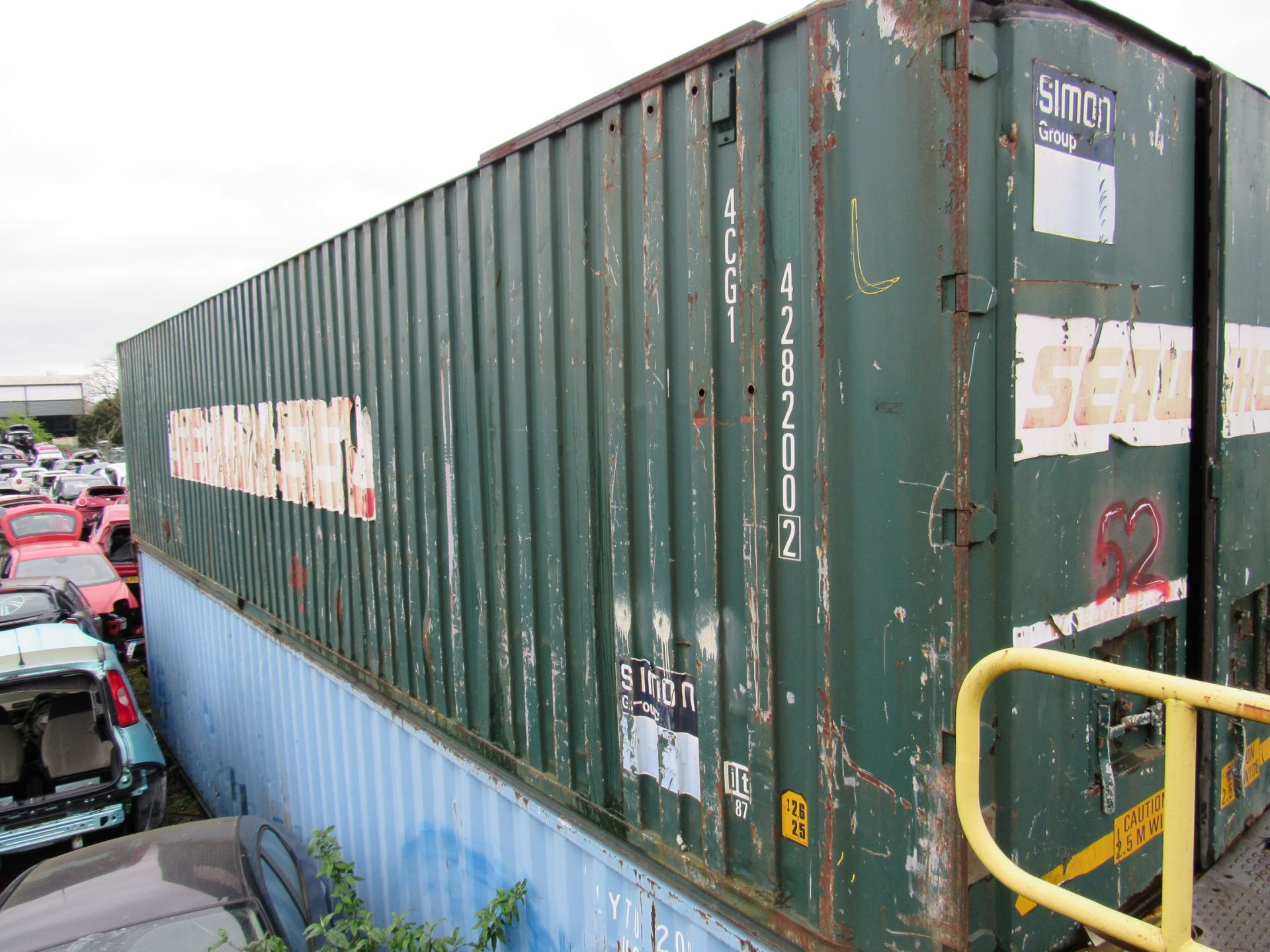 40ft Shipping/storage container (Green) - Image 2 of 3