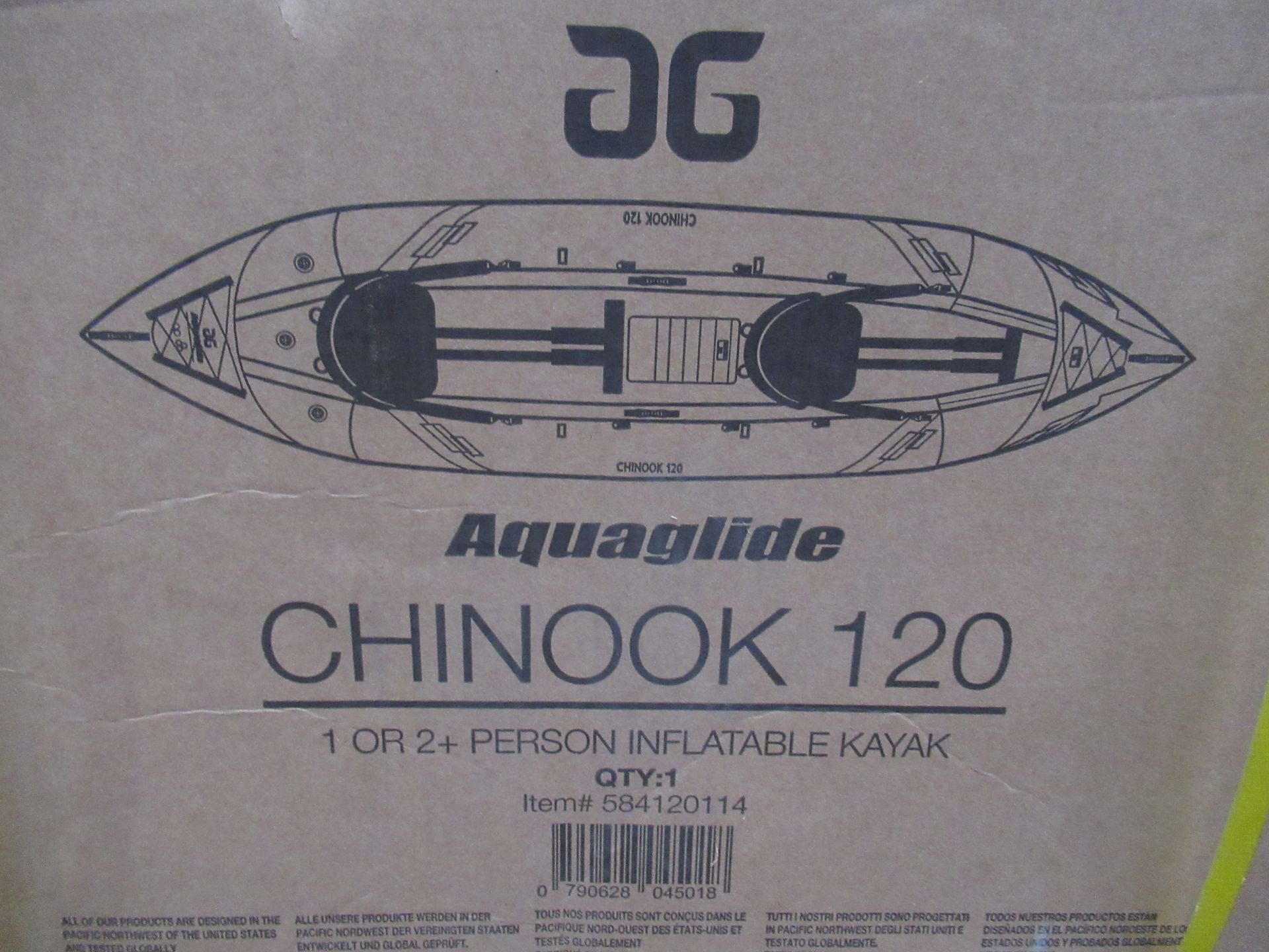 Aquaglide Chinook 120 Kayak (Kayak Only) (Please note, Viewing Strongly Recommended - Eddisons - Image 2 of 2