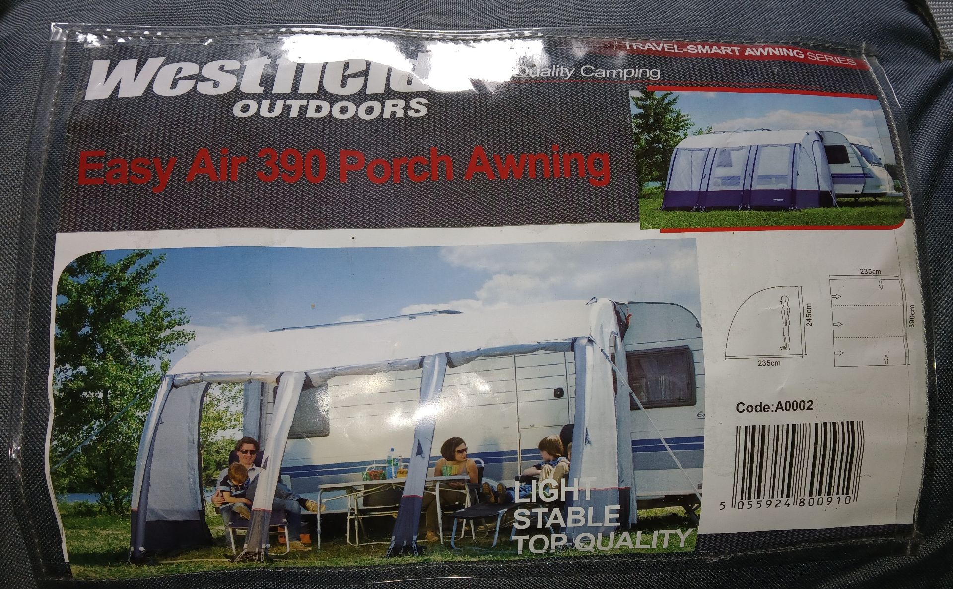 Westfield Outdoors Easy Air 390 Porch Awning (Please note, Viewing Strongly Recommended - Eddisons - Image 2 of 3