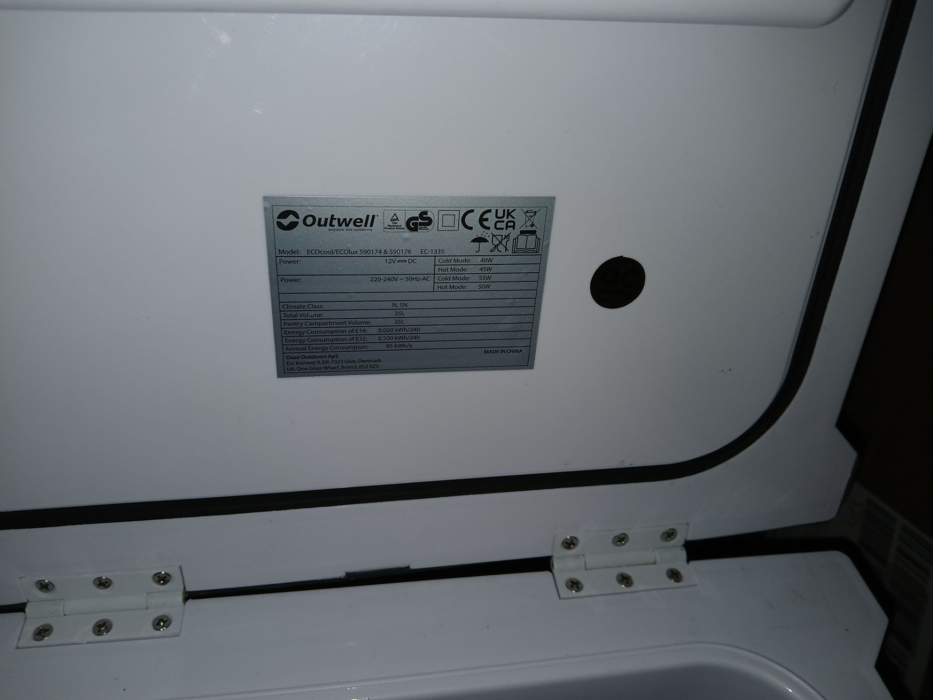 Outwell EcoCool Coolbox (Please note, Viewing Strongly Recommended - Eddisons have not inspected any - Image 3 of 3