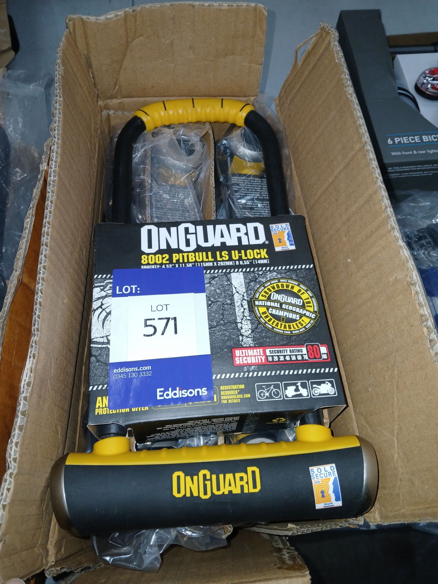 4 x Onguard 8002 Pitbull U-Lock (Please note, Viewing Strongly Recommended - Eddisons have not
