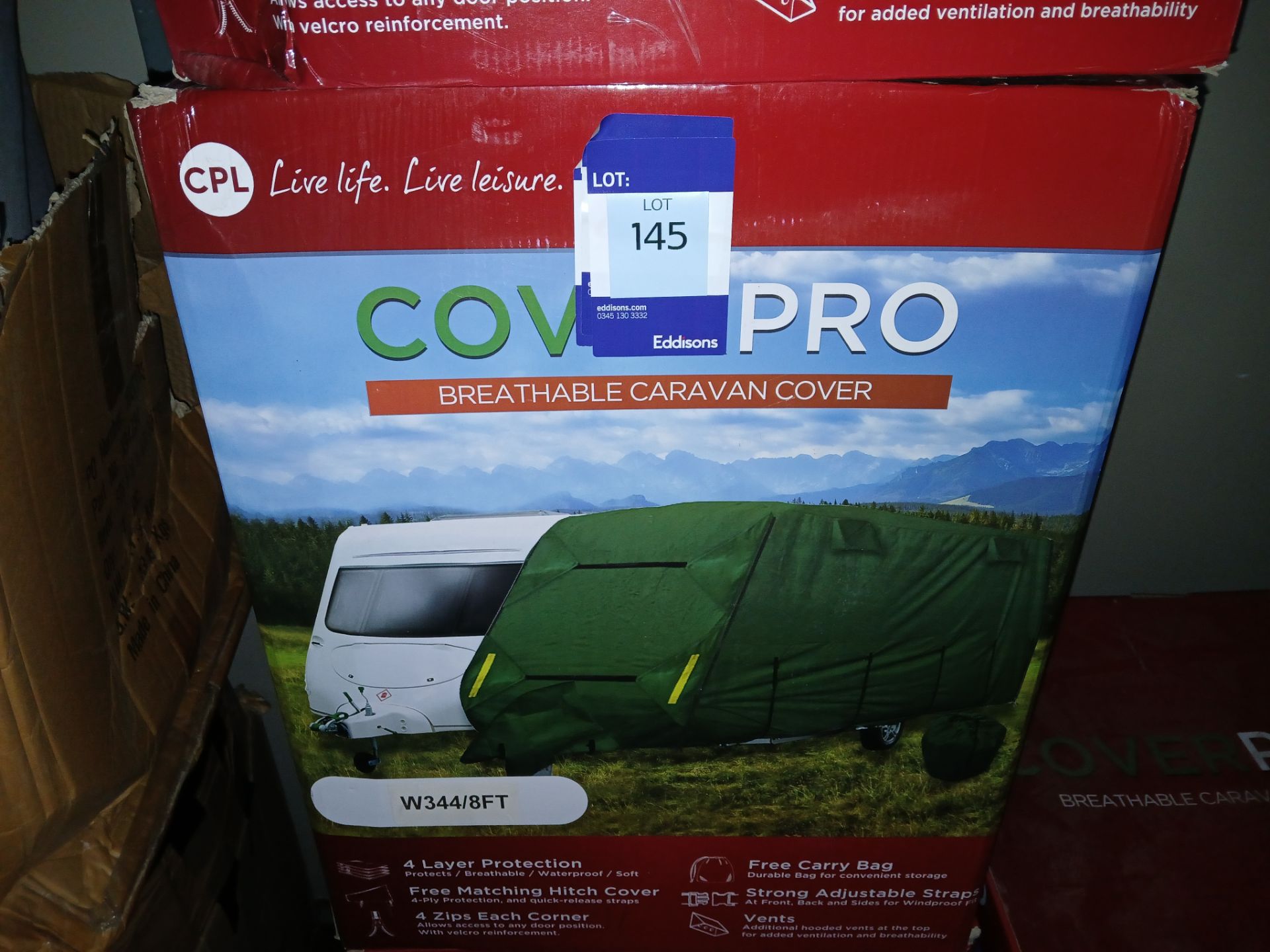 CPL CoverPro Breathable Caravan Cover (W343 / 8FT) (Please note, Viewing Strongly Recommended -