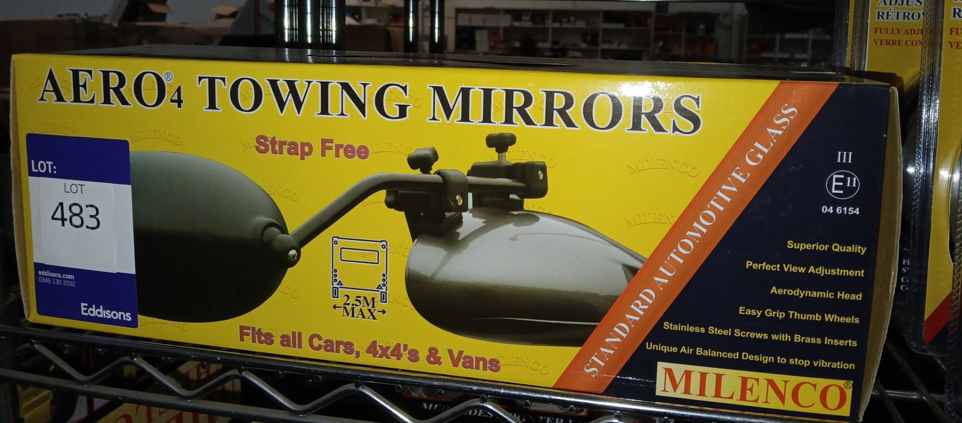 Milenco Aero 4 Towing Mirrors (Please note, Viewing Strongly Recommended - Eddisons have not