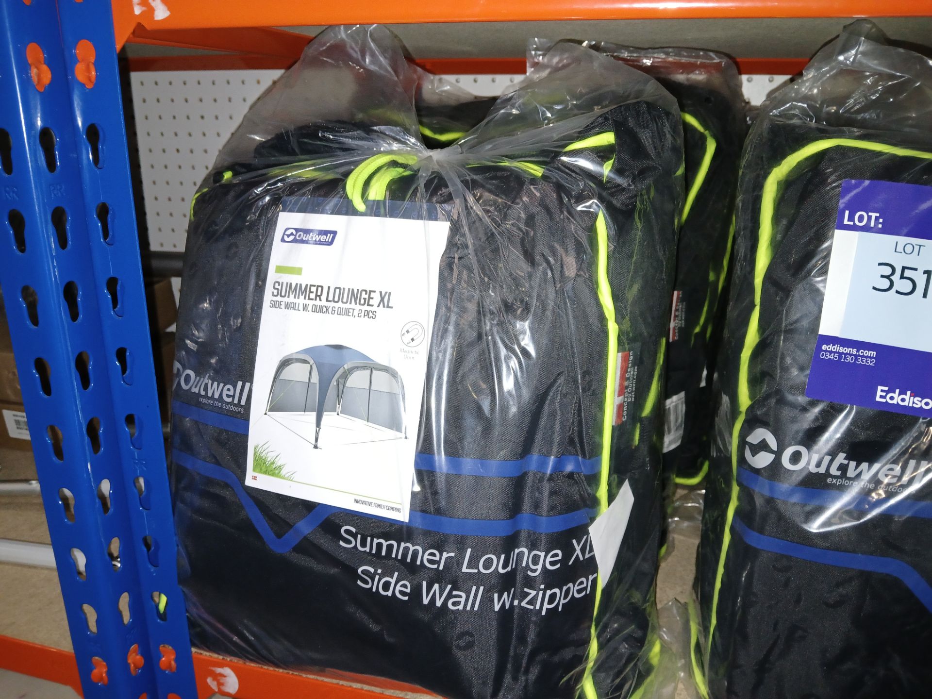 7 x Outwell Summer Lounge XL Side Wall w. Zipper (Please note, Viewing Strongly Recommended - - Image 3 of 3