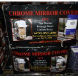 2 x Milenco Chrome Mirror Covers (Please note, Viewing Strongly Recommended - Eddisons have not