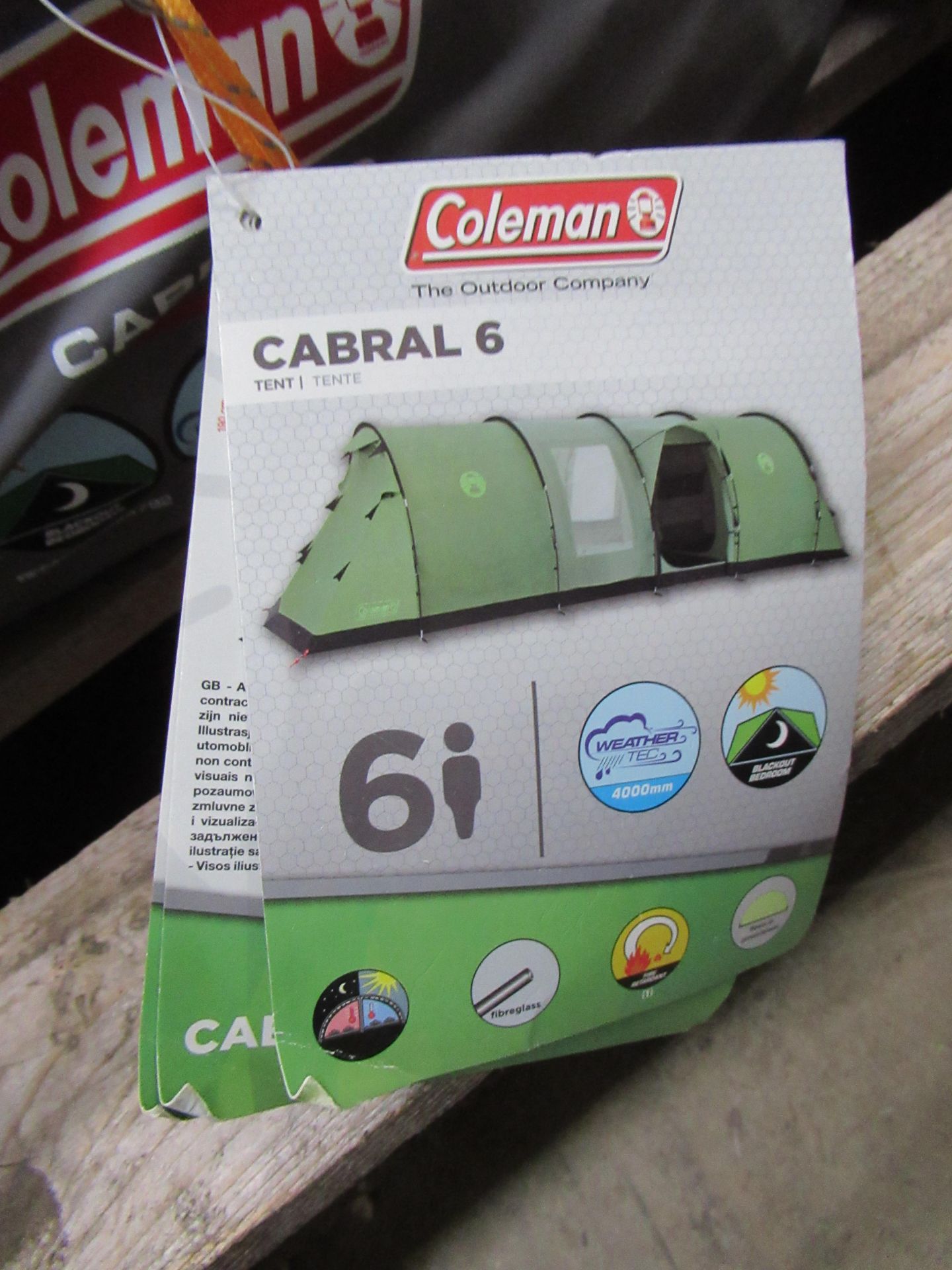 Coleman Cabral 6 Tent (Please note, Viewing Strongly Recommended - Eddisons have not inspected any - Image 2 of 3