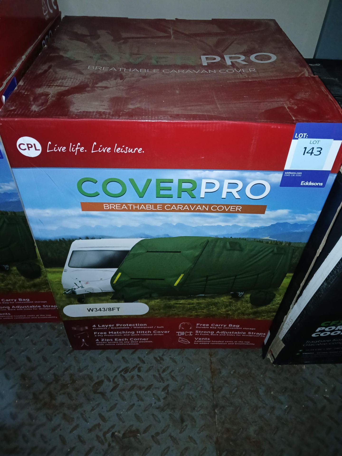 CPL CoverPro Breathable Caravan Cover (W343 / 8FT) (Please note, Viewing Strongly Recommended -