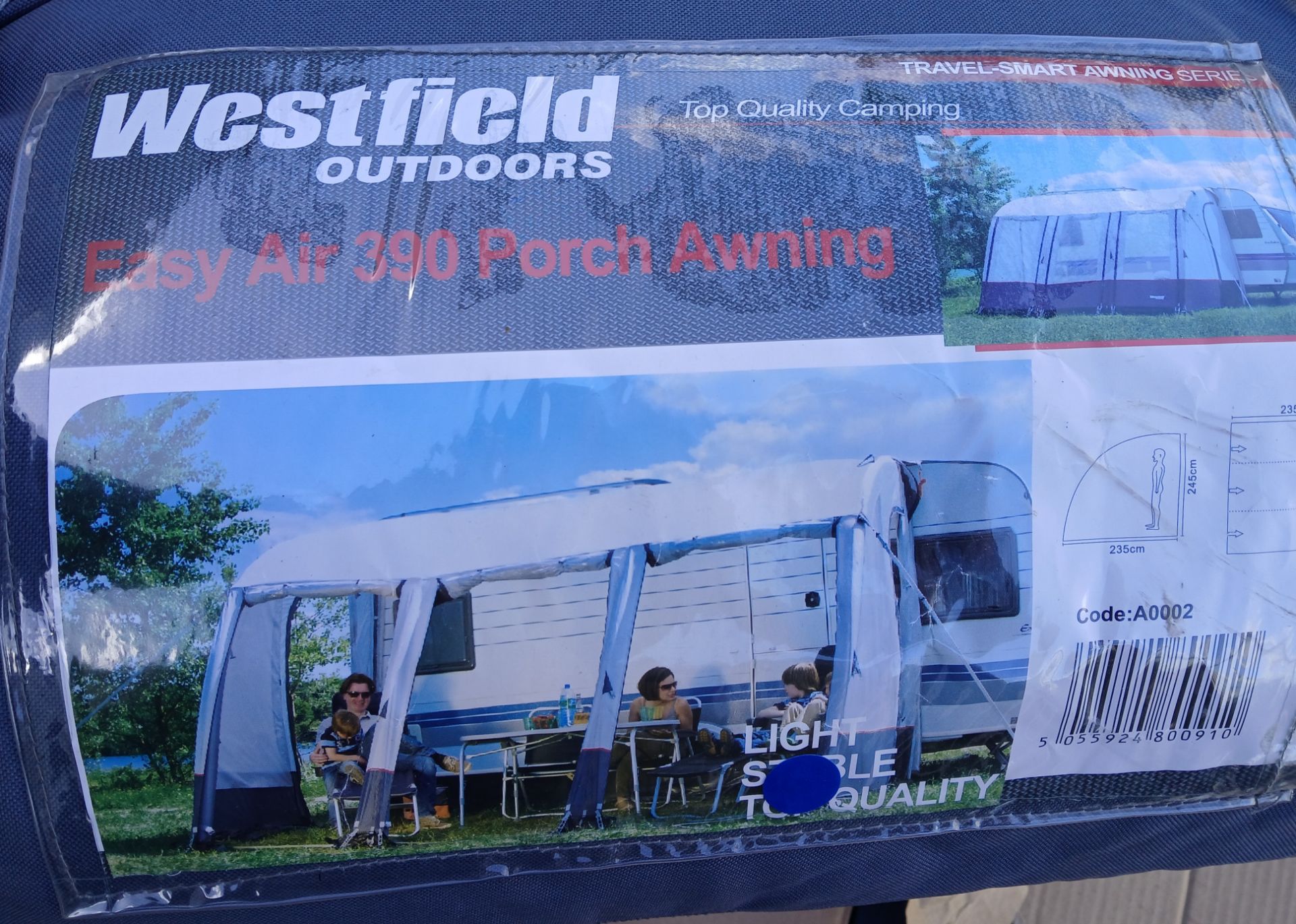 Westfield Outdoors Easy Air 390 Porch Awning (Please note, Viewing Strongly Recommended - Eddisons - Bild 2 aus 3