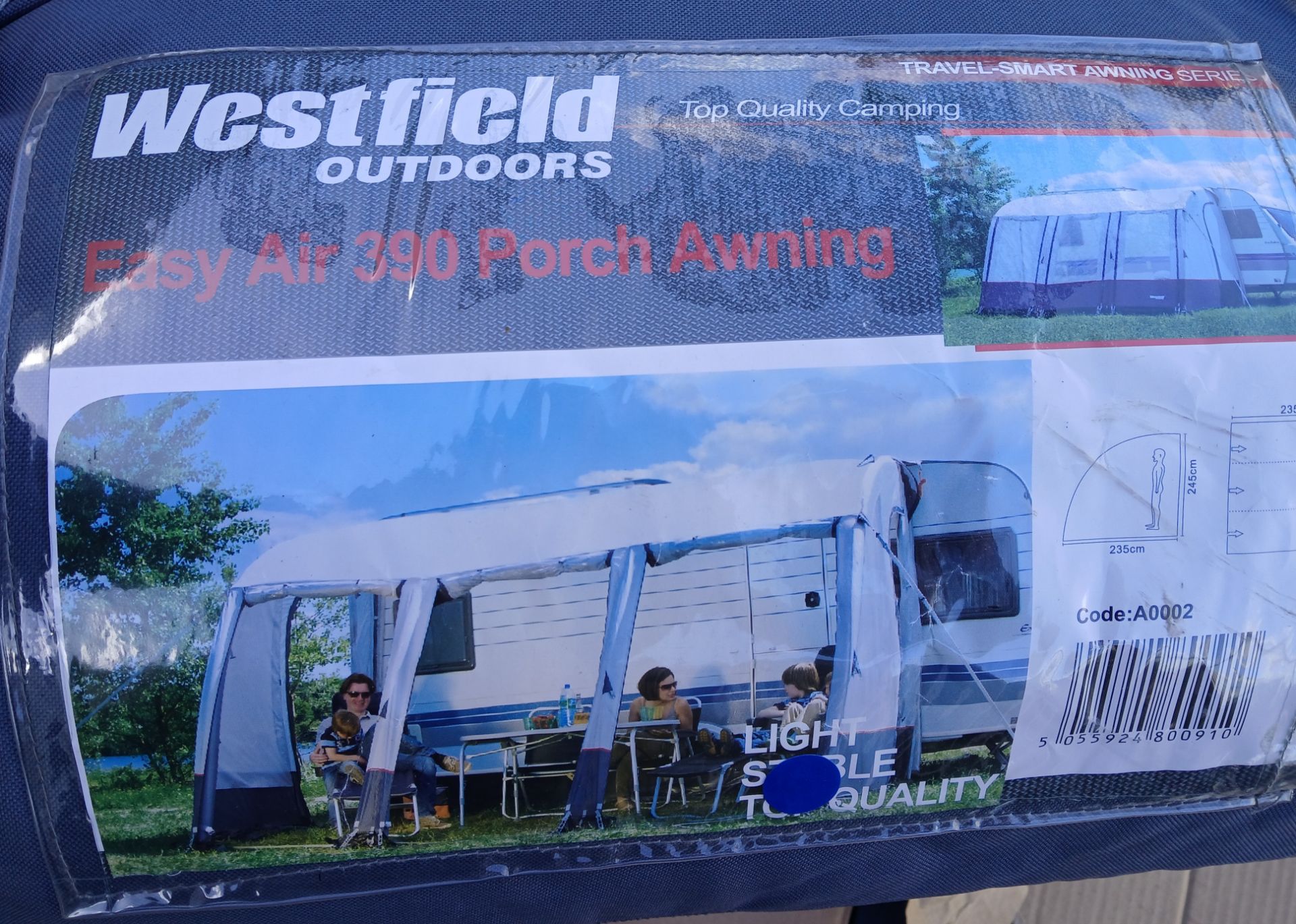 Westfield Outdoors Easy Air 390 Porch Awning (Please note, Viewing Strongly Recommended - Eddisons - Image 2 of 3