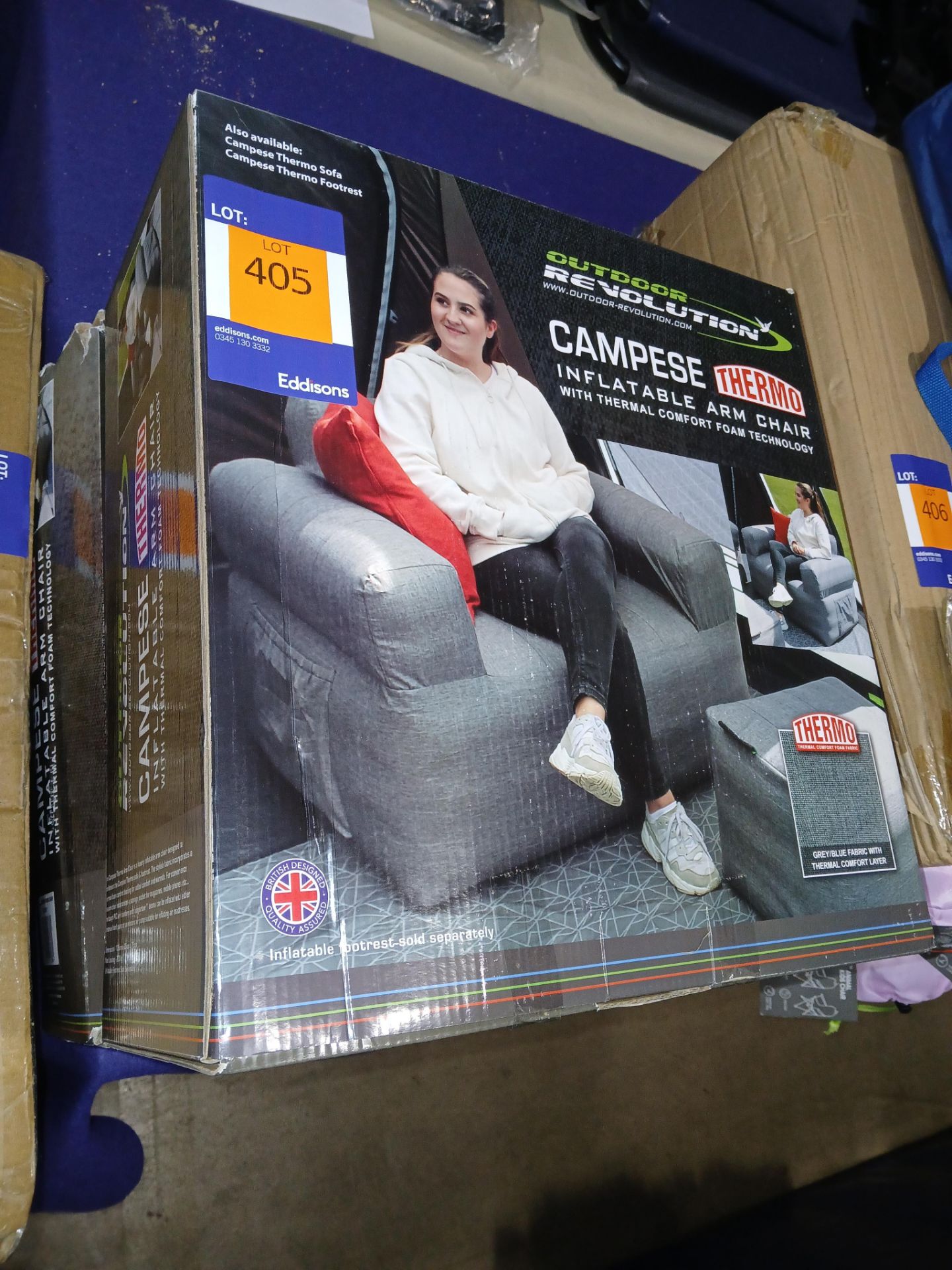 2 x Outdoor Revolution Campese Thermo Inflatable Arm Chair (Please note, Viewing Strongly