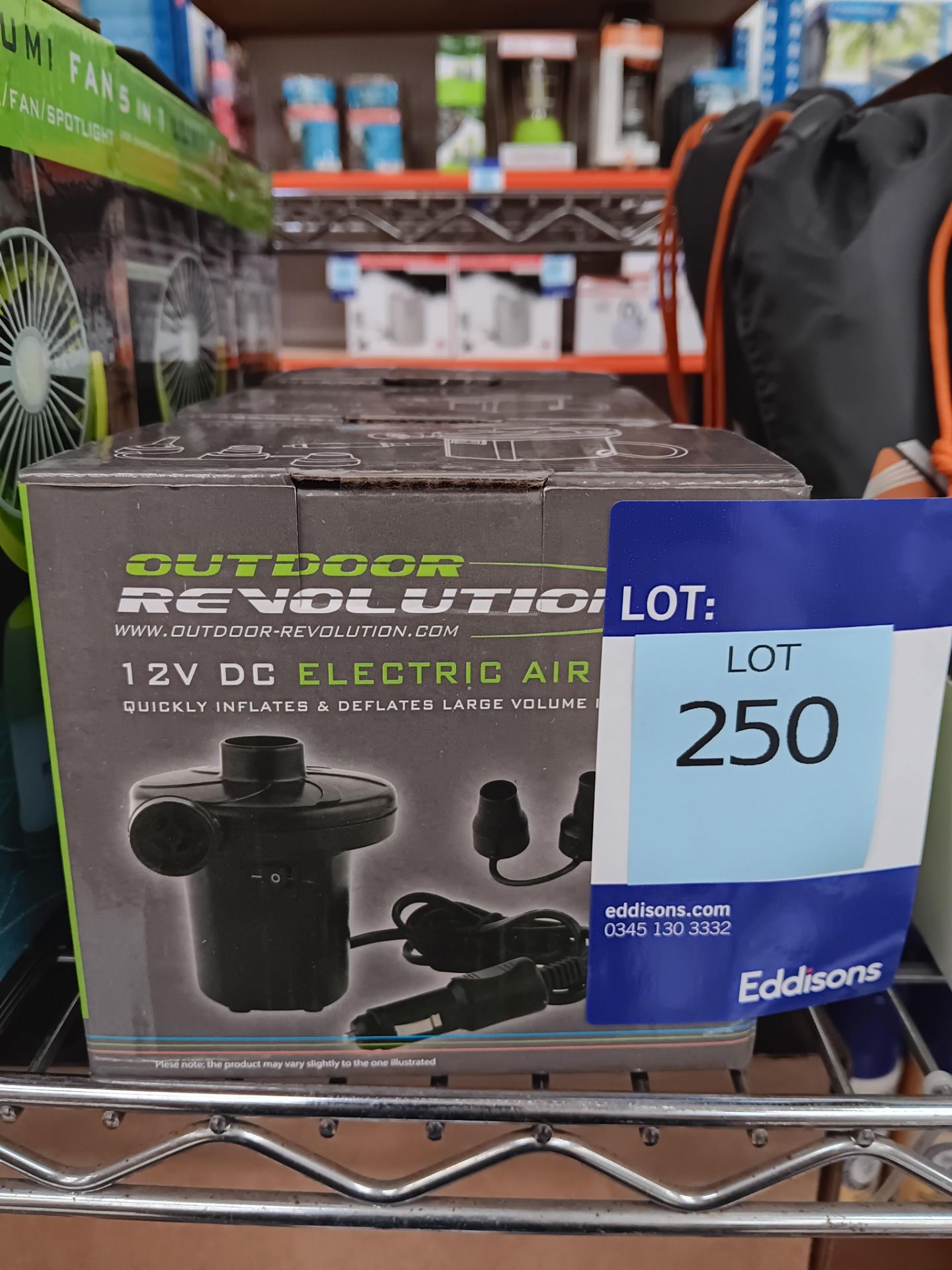 3 x Outdoor Revolution 12V DC Electric Air Pump (Please note, Viewing Strongly Recommended -