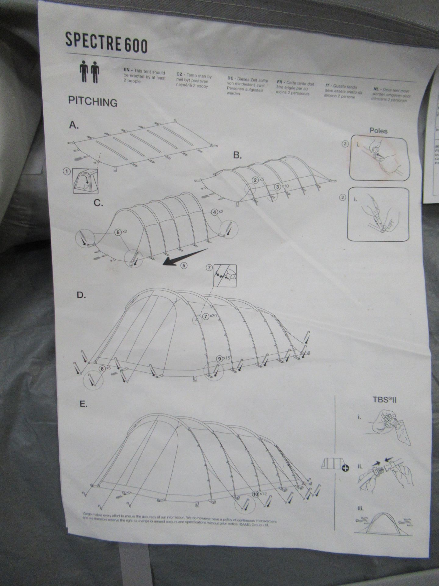 Vango Spectre 600 Tent (Please note, Viewing Strongly Recommended - Eddisons have not inspected - Image 4 of 4