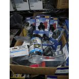B ox of Assorted car and caravan accessories / components (Please note, Viewing Strongly Recommended