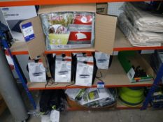 Contents to 3 x Shelves, to include assortment of shelters, mosquite nets, water carriers, as lotted