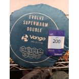 Vango Evolve Superwarm Double Sleeping Bag (Please note, Viewing Strongly Recommended - Eddisons