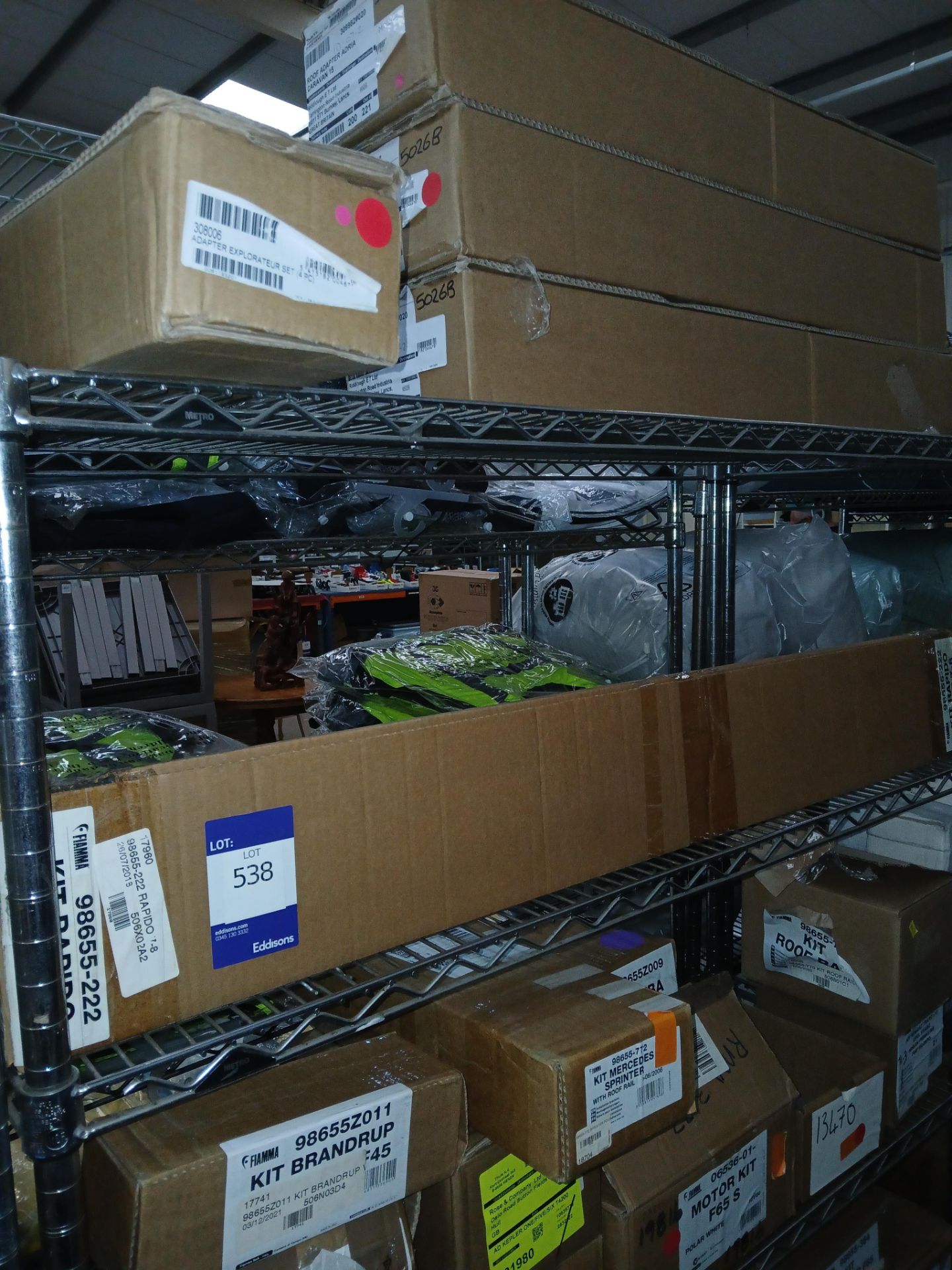 Contents to Bay of shelving, to include Assortment of kits, rail kits, as lotted (Please note, - Image 2 of 10