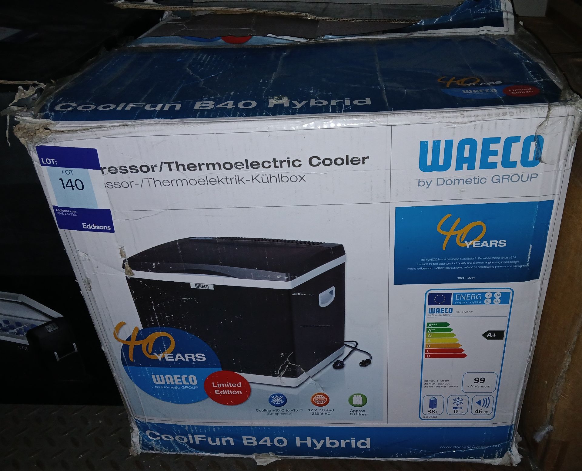 Waeco Cool Fun B40 Hybrid Compressor / ThermoElectric Cooler (Please note, Viewing Strongly