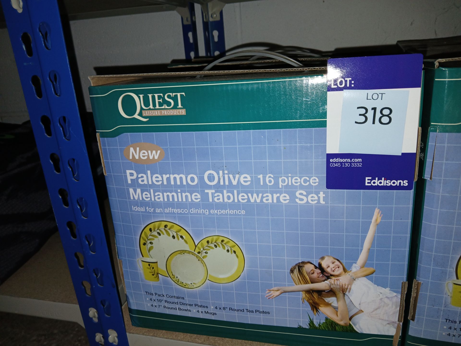 3 x Quest Palermo Olive 16 Piece Melamine Tableware Set (Please note, Viewing Strongly Recommended -