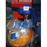 3 x UK Conversion Leads, 2 x Extension Cables, and 1 x Site Power Unit (Please note, Viewing