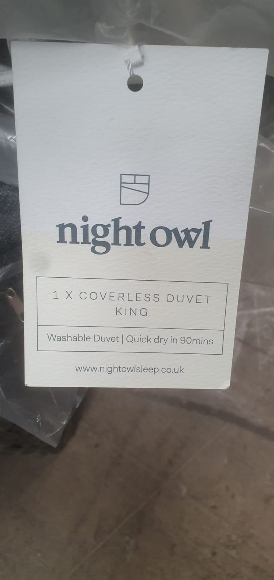 Night Owl 1 x Coverless Duvet King (Please note, Viewing Strongly Recommended - Eddisons have not - Image 2 of 2