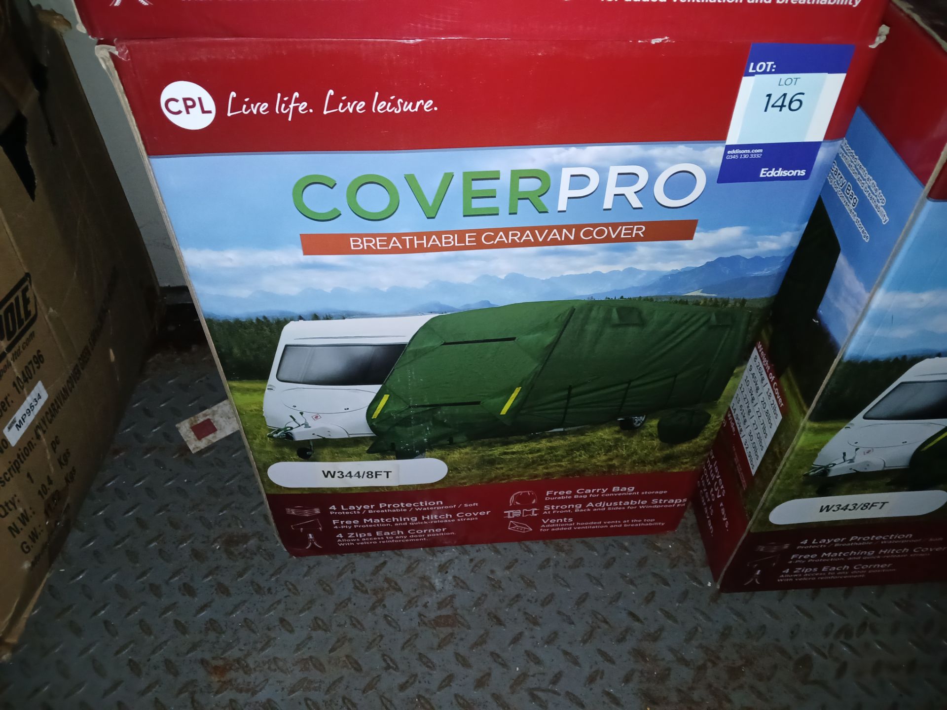 CPL CoverPro Breathable Caravan Cover (W343 / 8FT) (Please note, Viewing Strongly Recommended -