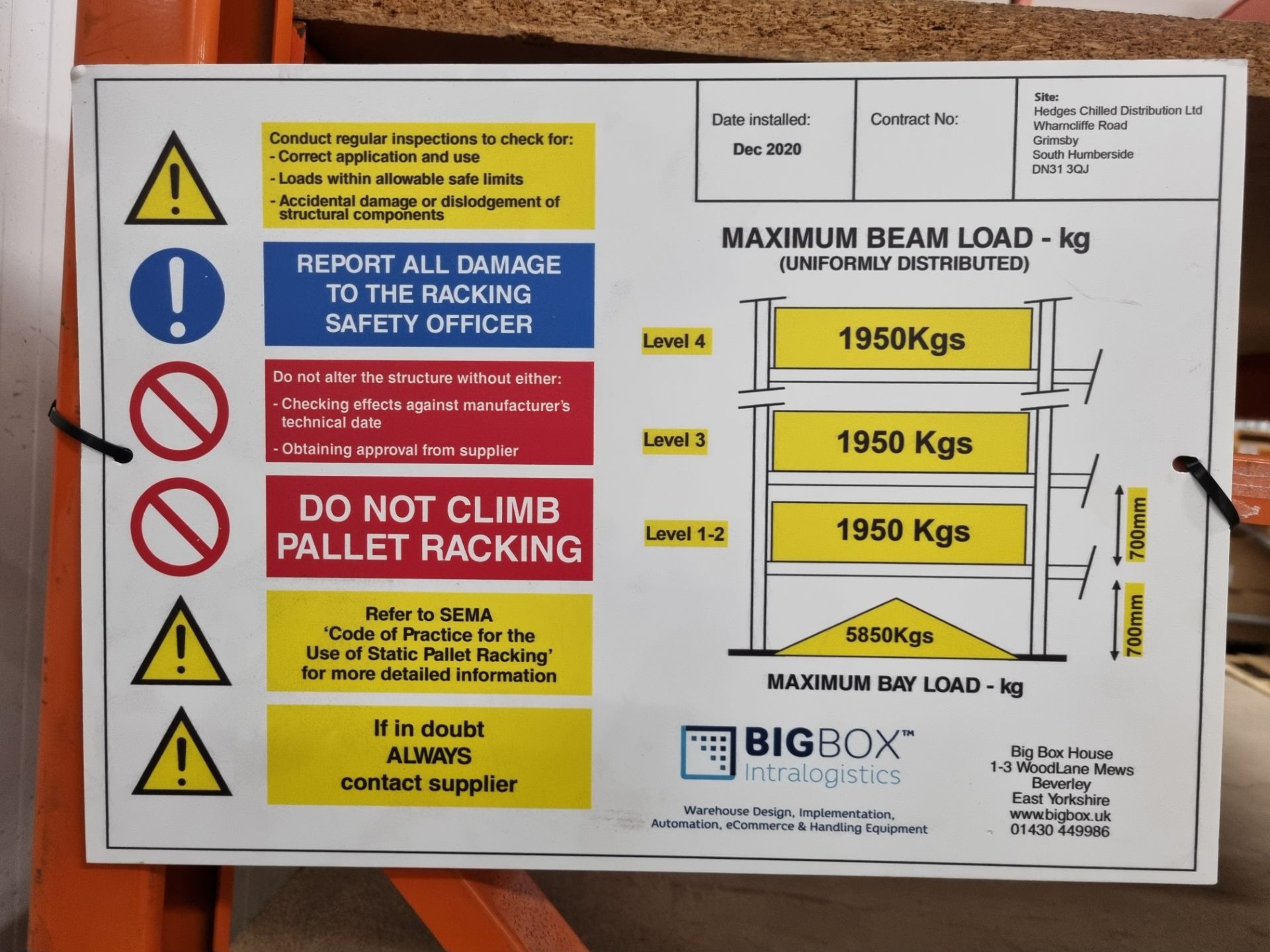 8 x Bays of Redirack 5D170 Pallet Racking - Image 4 of 4